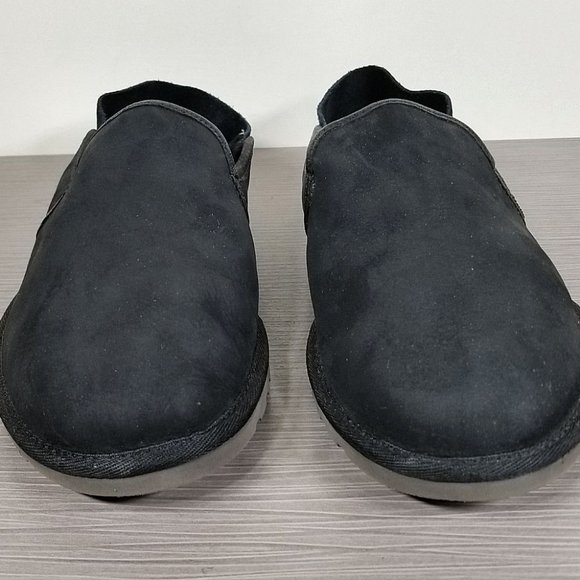 UGG Cooke Slipper, Black leather, Mens Size 8 / 40.5 - Picture 2 of 10